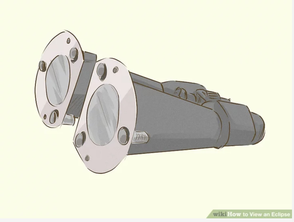 binoculars with solar filter material