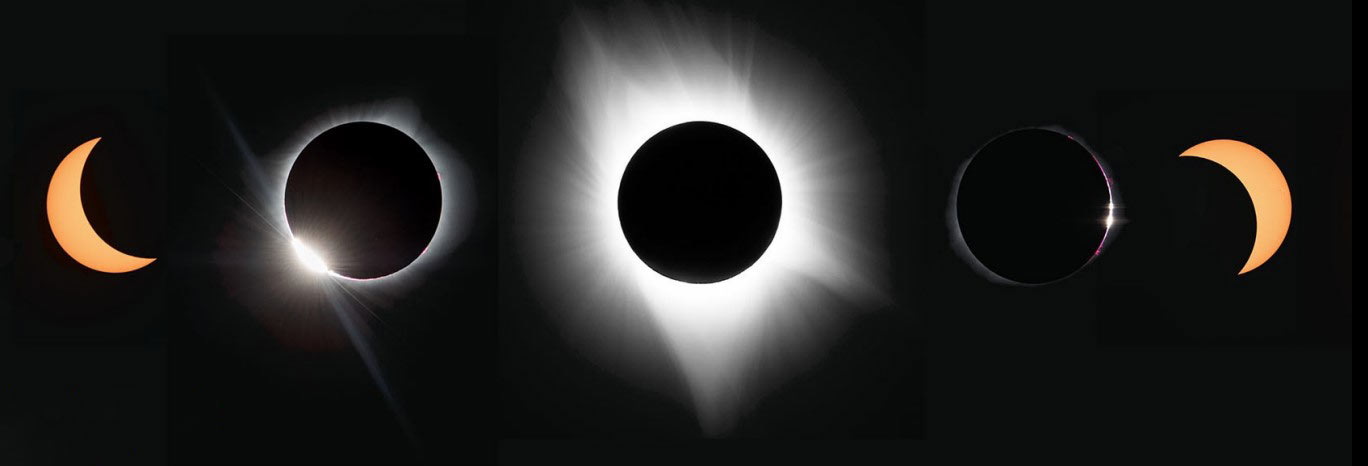 Five Layered Close-Up Composite Eclipse Sequence