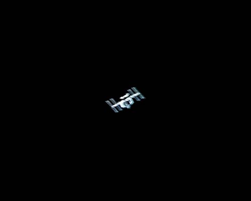 ISS in the night sky