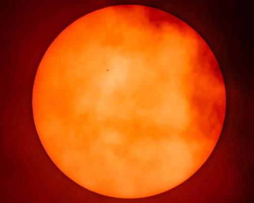 Mercury orbiting in front of sun