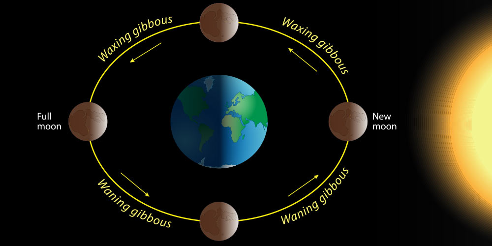 Moon phase diagram