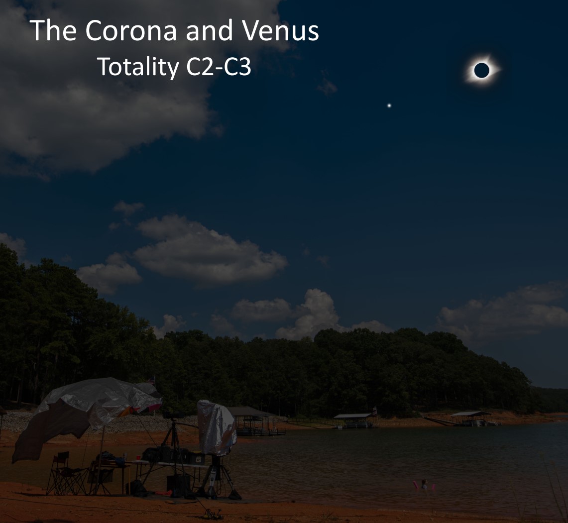 the corona and Venus at totality