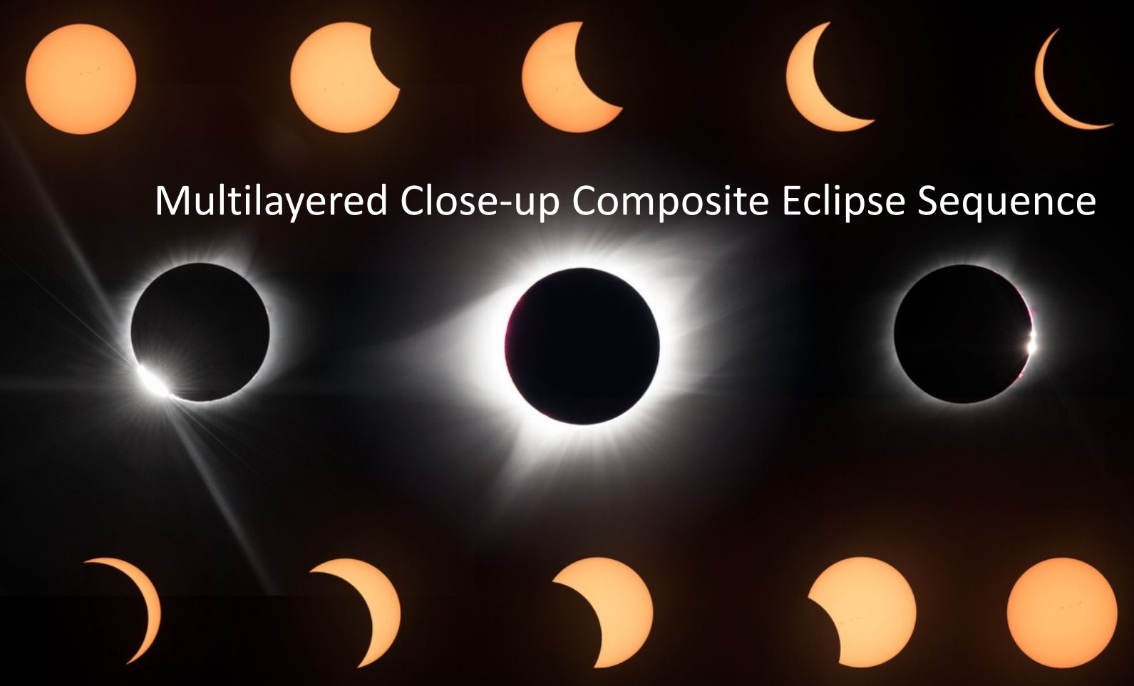 Multilayered Close-up Composite Eclipse Sequence
