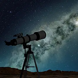 telescope and milky way