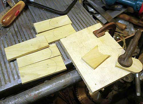 parts are cut from a piece of stock hardwood