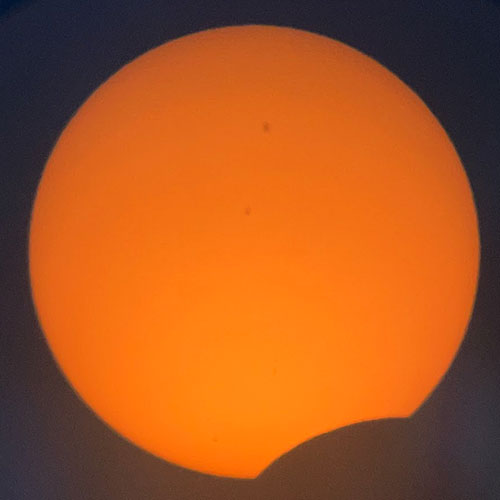 phase of annular solar eclipse in Boerne TX