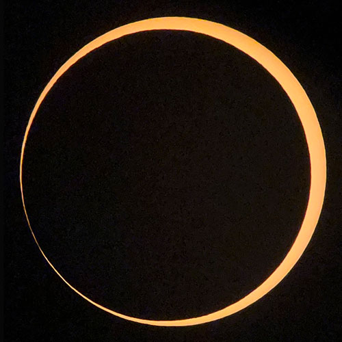 phase of annular solar eclipse in Boerne TX