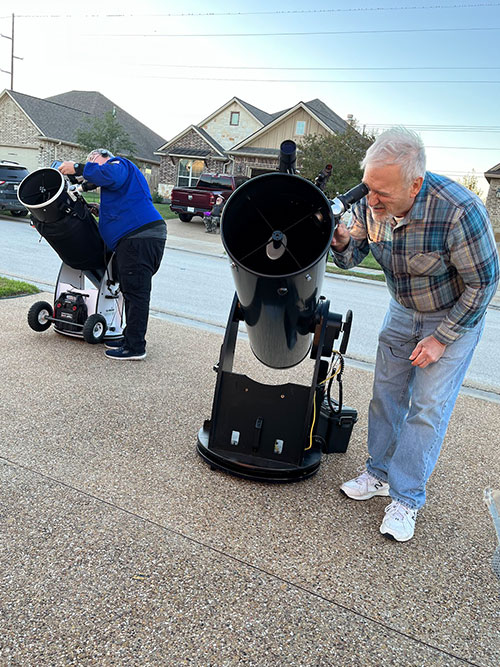 setting up telescopes