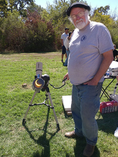 Tim with his telescope