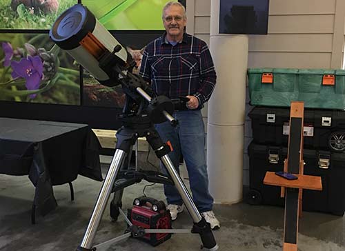 Warren displays new Celestron telescope