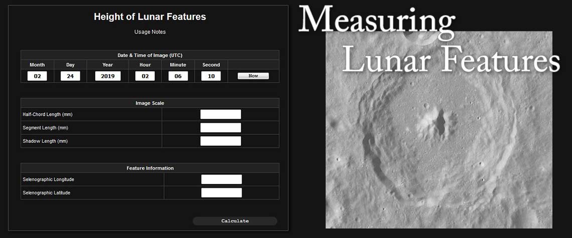 measuring lunar feature height