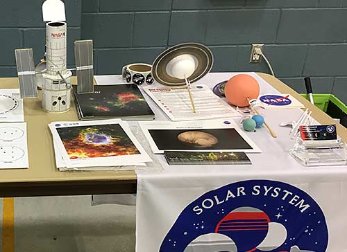 Tom Campbell's solar system display and Hubble model