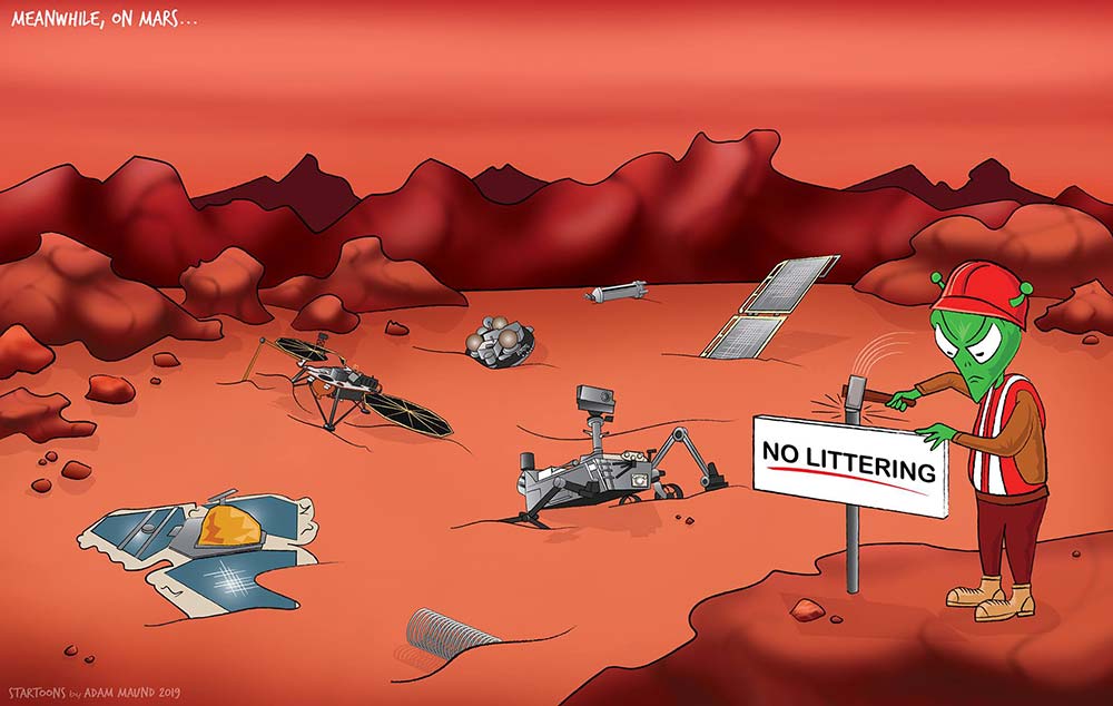 no littering on Mars