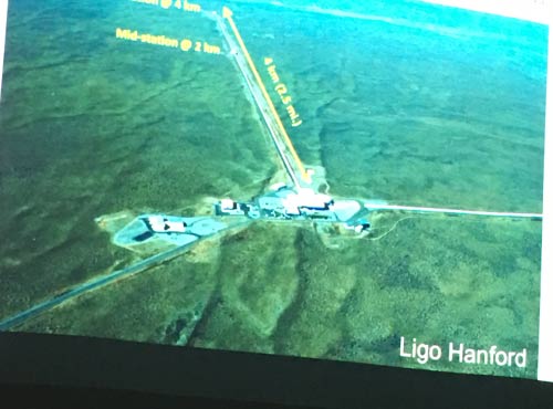 LIGO Hanford-Laser Interferometer Gravitational-Wave Observatory in the state of Washington records gravitational waves, not visible light